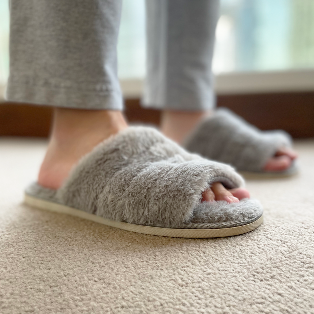 Mens Faux Fur Slipper