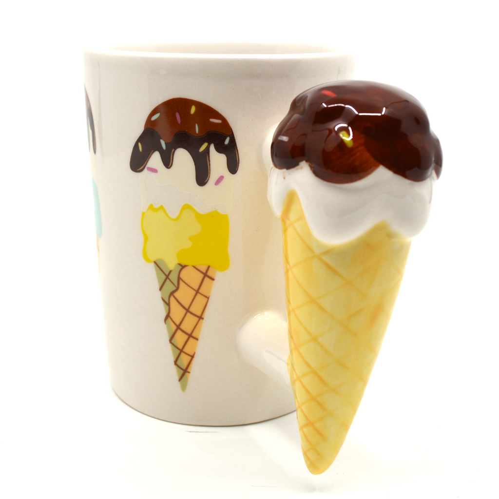 Chocolate and vanilla ice cream mug