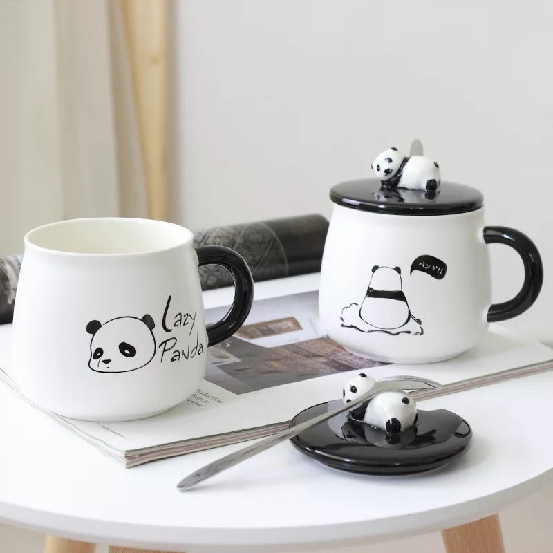 Collection of panda mugs