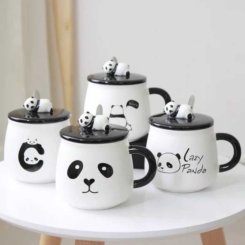 Collection of panda mugs