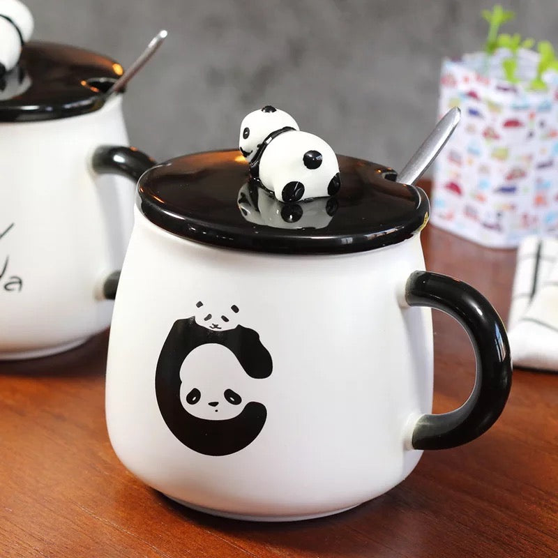 Collection of panda mugs