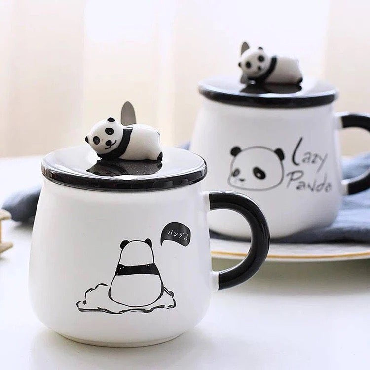 Collection of panda mugs