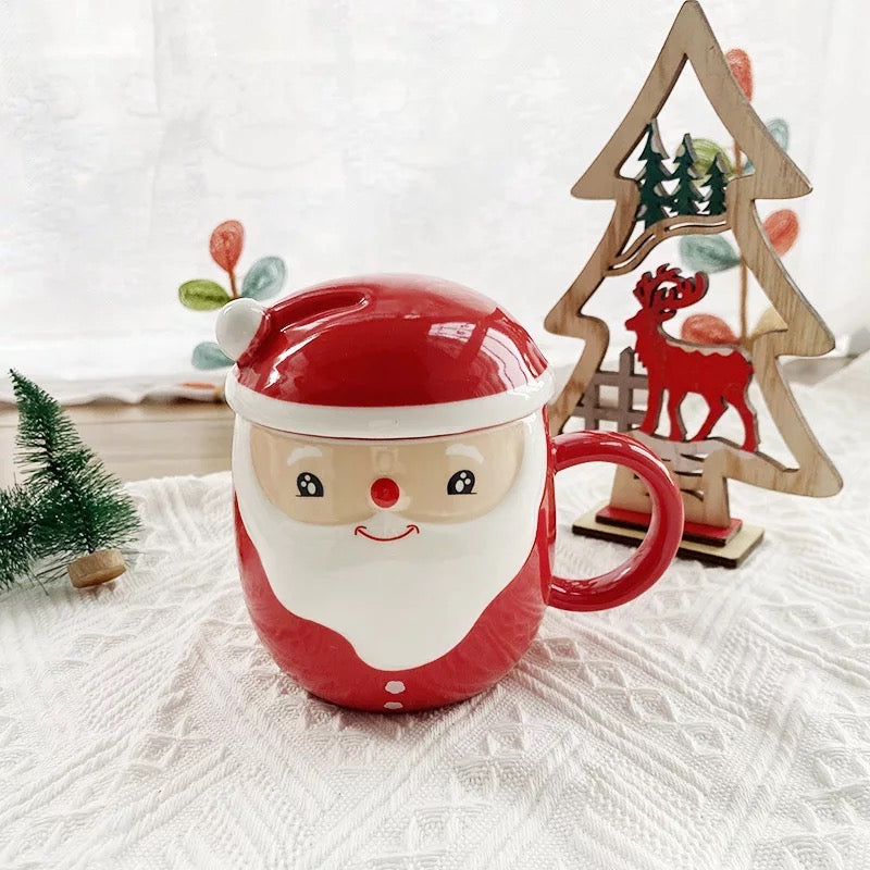 Santa Mug with Lid