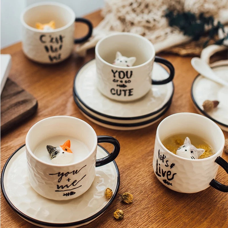 3D cat mug collection