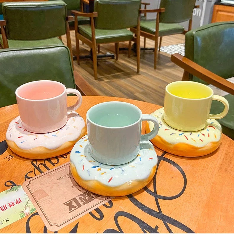 Collection of doughnut mugs