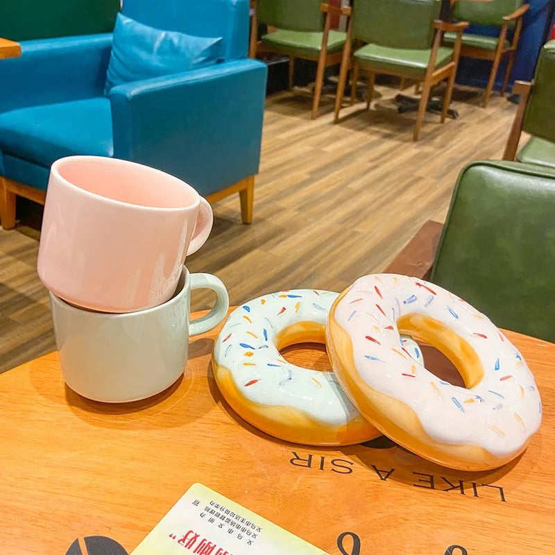 Collection of doughnut mugs