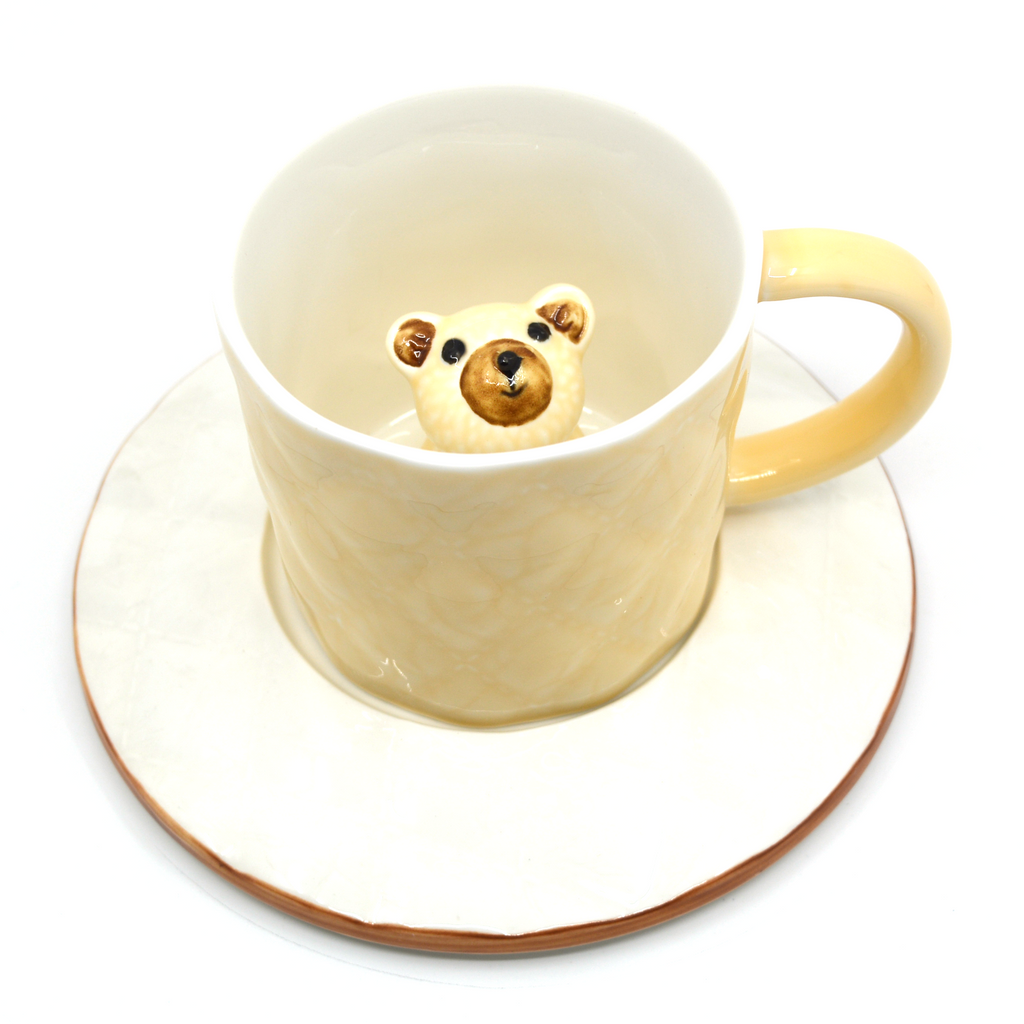 Beige bear mug