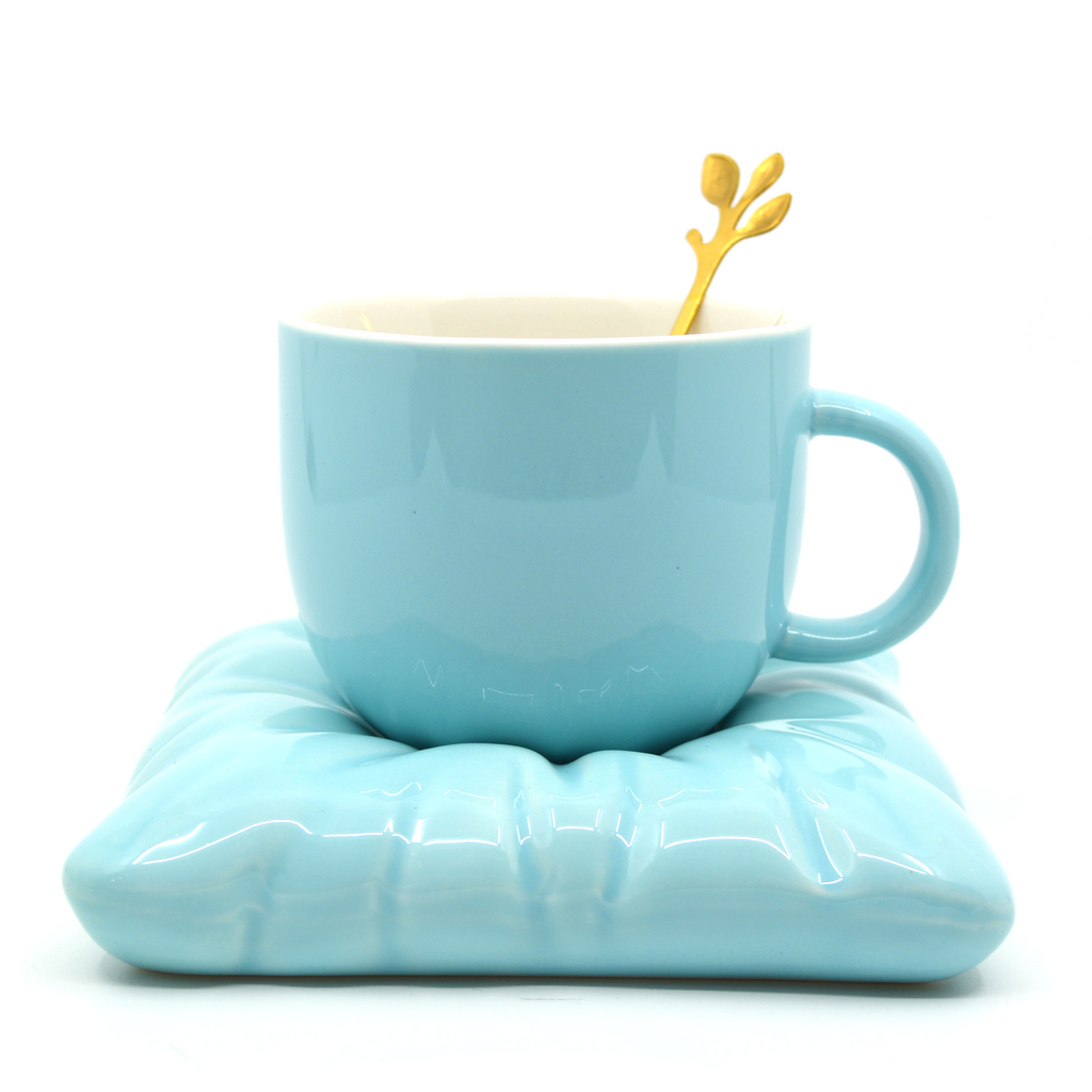 Turquoise pillow mug