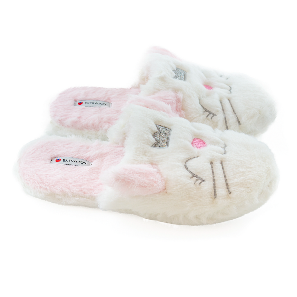 Cat Slippers (White)